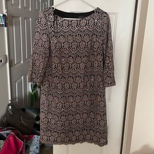 Black and pink dress